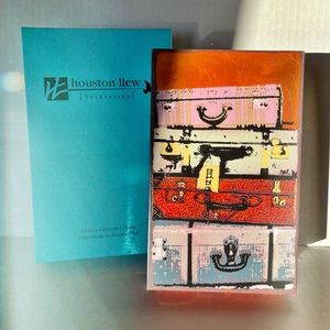 “Bon Voyage”Retired Houston Llew Spiritiles Glass on Copper